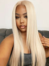 Bold Color Collection 613 Blonde Wigs Straight 4X4 Lace Closure Wig 613 Blonde